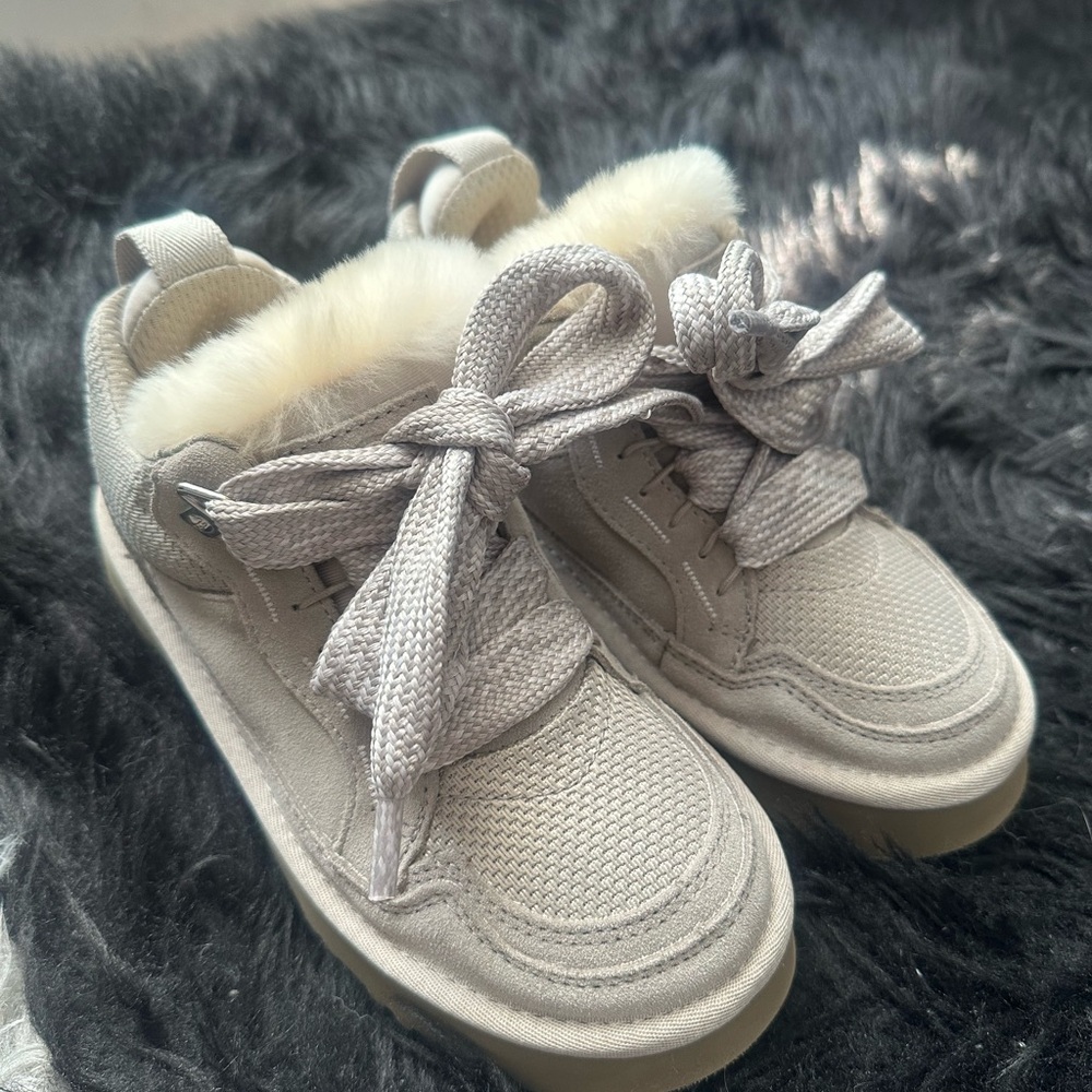 UGG Cream and Gray Fur-Lined Footwear